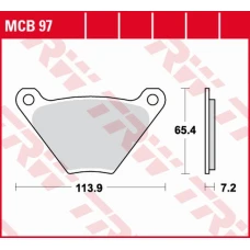 TRW LUCAS ZF КОЛОДКИ ДИСКОВІ ТОРМОЗНІ KH024/2 ORGANIC HARLEY-DAVIDSON FL/FLH/FLHS 1200, FLH/FXB/FXE/FXEF/FXS 1340 '75-'85 ПЕРІД/ЗАД