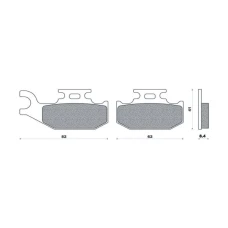 BRENTA КОЛОДКИ ДИСКОВІ ТОРМОЗНІ KH414 / KH317 ( GRUBOSC 8,4MM ) (FT 3111)