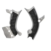 ACERBIS КРИШКИ РАМИ X-GRIP YAMAHA YZ 250 F '24-'26 ( YZF 250 ), YZ 450 F '23-'26 ( YZF 450 ), FANTIC XXF 250 / 450 '26, XEF 250 / 310 / 450 '26 КОЛІР СІРИЙ / ЧОРНИЙ