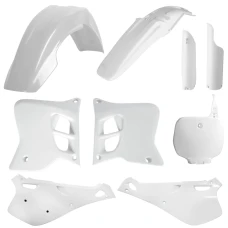 POLISPORT КОМПЛЕКТ ПЛАСТІКОВ (ПОВНИЙ KIT) YAMAHA YZ 125/250 '93-'95 W КОМПЛЕКТІ TABLICA ПЕРІД (8674000001) I КРИШКИ AMORTYZAROROW (8496400001) КОЛІР БІЛИЙ OEM