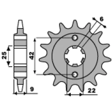 PBR ЗІРОЧКА ПЕРІД 276 15 18NC HONDA CB 250 81-83, CM 250 82-84 (LANC. 520)