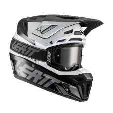 LEATT (2022) ШОЛОМ MOTO 8.5 V22 (+ ОКУЛЯРИ VELOCITY 5.5 ПОДАРОК) HELMET KIT BLACK/WHITE КОЛІР CZARNY/BIALY РОЗМІР S (55-56 CM)