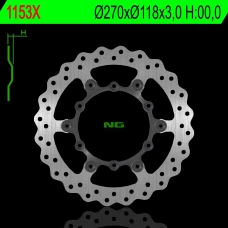 NG ДИСК ТОРМОЗНИЙ ПЕРІД YAMAHA YZF 250/400/426/450 '98-'20, YZ 125/250 (2T), WR 250/400/426/450F (270X118X3MM) PLYWAJACA (6X6,5MM) WAVE