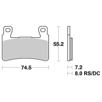 SBS BRAKEPADS DUAL КАРБОНОВОГО