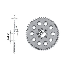 FORTE ЗАДНЬОЇ SPROCKET, 48 ЗУБІВ (420), Ø44MM, MBK X-LIMIT 98-03 / YAMAHA DT50 -03
