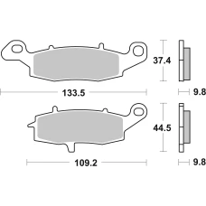 SBS BRAKEPADS SINTERED ЗАД