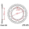 JT ЗІРОЧКА ЗАД 241 45 YAMAHA R1 '04-'08, FZ 1 '06-'14, R6B '06-'15 (24145JTZBK) (LANC. 530) КОЛІР ЧОРНИЙ - зображення 1
