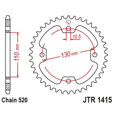 ЗАДНЯ ЗІРКА JR 4303 40 KAWASAKI KSF 450 (KFX 450) '08-14' (ATV) (430340JT) (LANC.520)
