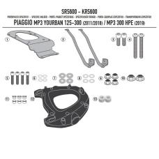 KAPPA СТЕЛАЖ БАГАЖНИКА ЦЕНТРАЛЬНОГО PIAGGIO MP3 YOURBAN 125/300, HPE 300 '11-'21 (Z ПЛИТА MONOKEY)