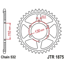 ЗАДНЯ ЗІРКА JR 4440 48 YAMAHA YZF-R6 '03-10' (444048JT) (LANC.532)