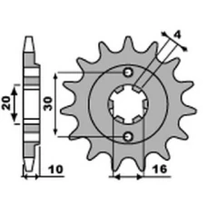 ПЕРЕДНЯ ЗІРКА CHT 720 13 CAGIVA 125 MITO/FRECCIA