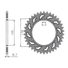 SUNSTAR ЗІРОЧКА ЗАД 4392 42 TRIUMPH 955/1050 (JTR2011.42) (LANC. 530) (439242JT)