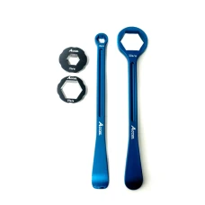 ACCEL КОМПЛЕКТ ЛОЖОК ДЛЯ ШИН(23+24CM) ALU7075 KUTE З КЛЮЧАМИ 10,13,17,27,32 MM КОЛІР СИНІЙ