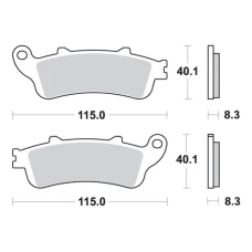 SBS КОЛОДКИ ДИСКОВІ ТОРМОЗНІ KH261 / KH281 STREET EXCEL/RACING SINTER КОЛІР ЗОЛОТИЙ ПІДХОДИТЬ DO: HONDA CBR1000RR, XL1000VAR, VFR800 ЗАД