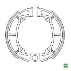 NEWFREN КОЛОДКИ БАРАБАННІ ДИСКОВІ ТОРМОЗНІ ПЕРІД KAWASAKI KDX 250 '79-'84, KL 250 '78-'79, KLF 220 '88-'02, KLF 185 BAYOU '86-'88, KLF 250 BAYOU '03-'11, KLT 200/250 '83-'85, KX 250 '75-'81, KX 420 '80-'81 (140X28MM)