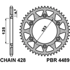 ЗАДНЯ ЗІРКА PBR 4489 59 F HONDA CRM 125 (HM) (08-11) (LANC. 428)