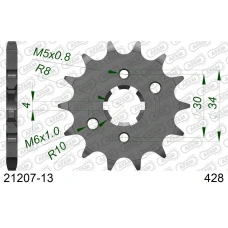 AFAM 2026/04 ШЕСТЕРНЯ ПЕРІД 2177 13 YAMAHA YBR 125 '05-'15 XT125R/X '08-'11,TTR125 '00-'15 (JTF548.13) (LANC. 428)