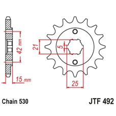 ПЕРЕДНЯ ЗІРКА JR CHT 7003 14 DUCATI 500/600 PANTAH SPORTS '80-84' (700314JT) (LANC. 530) ПІД ЗАМОВЛЕННЯ