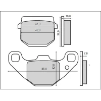 BRENTA КОЛОДКИ ДИСКОВІ ТОРМОЗНІ KH83/2 HONDA MB80 (FT 3075)