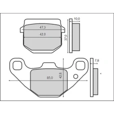 BRENTA КОЛОДКИ ДИСКОВІ ТОРМОЗНІ KH83/2 HONDA MB80 (FT 3075)