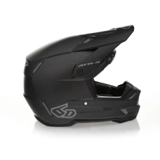 6D HELMETS ШОЛОМ CROSS/ENDURO МОДЕЛЬ ATR-3 SOLID MATTE BLACK КОЛІР ЧОРНИЙ/СІРИЙ РОЗМІР L ( 58 - 59 CM )