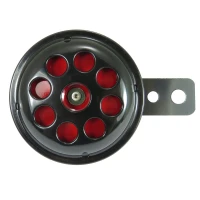 GAUSS 2023/06 КЛАКСОН (СИГНАЛ ЗВУКОВИЙ) UNIVERSALNY CZARNY-CZERWONY (ДІАМЕТР 70 MM)