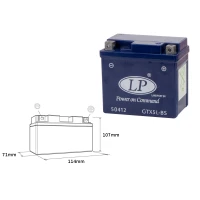 LANDPORT АКУМУЛЯТОР ZELOWY GTX5-3 12V 4,5AH 114X71X107 BEZOBSLUGOWY - ZALANY - ЗАМІНЮЄ GTX5LBS L (6)