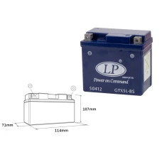 LANDPORT АКУМУЛЯТОР ZELOWY GTX5-3 12V 4,5AH 114X71X107 BEZOBSLUGOWY - ZALANY - ЗАМІНЮЄ GTX5LBS L (6)