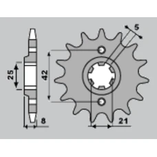 ПЕРЕДНЯ ЗІРКА CHT 575 15 (A4250575150) 575 15 YAMAHA XT 600 '83-'86, TT600, XT550 (JTF575.15) (LANC. 520) (57515JT)