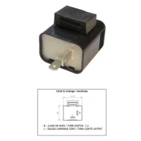 DZE ВИКЛЮЧАТЕЛЬ ПОВОРОТІВ УНІВЕРСАЛЬНИЙ (12V 2+2 10W)