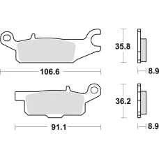 TRW LUCAS КОЛОДКИ ДИСКОВІ ТОРМОЗНІ KH445 SINTER OFFROAD YAMAHA GRIZZLY YFM 550 09-20, GRIZZLY YFM 700 07-20, ЗАД