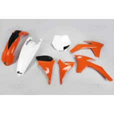 UFO КОМПЛЕКТ ПЛАСТІКОВ KTM SXF '11-'12, SX '12 КОЛІР OEM (POMARANCZOWY/BIALY) (KT510E999)