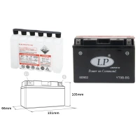 LANDPORT АКУМУЛЯТОР YT9B-BS 12V 8AH 150X70X105 BEZOBSLUGOWY - ELEKTROLIT OSOBNO (6) UE2019/1148