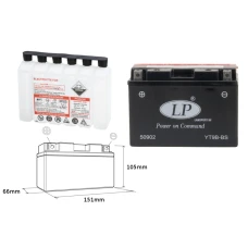 LANDPORT АКУМУЛЯТОР YT9B-BS 12V 8AH 150X70X105 BEZOBSLUGOWY - ELEKTROLIT OSOBNO (6) UE2019/1148