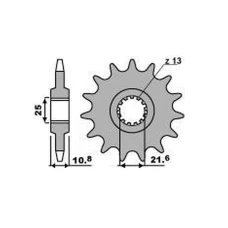 ПЕРЕДНЯ ЗІРКА GROSSKOPF CHT 2086 17 YAMAHA TDM 850 '96-'98, TRX 850 '96-'00, YZF-R6 '06-'20 (-1) (JTF1586.17)