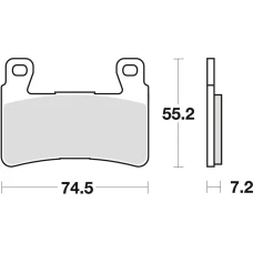 TRW LUCAS КОЛОДКИ ДИСКОВІ ТОРМОЗНІ KH265 KH296 SINTER STREET HONDA CB 1300 F 03-04, HYOSUNG GT 650 09-17, ПЕРІД