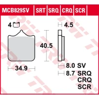 TRW LUCAS КОЛОДКИ ДИСКОВІ ТОРМОЗНІ KH499/4 КАРБОН RACING (WYCZYNOWE) BMW S 1000 RR 09-, ПЕРІД