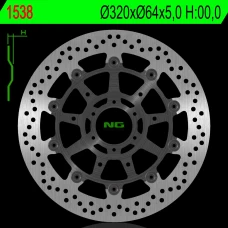 NG ДИСК ТОРМОЗНИЙ ПЕРІД BMW S 1000R/RR '13-'20, HP4 '12-'17, S100XR '17-'19 (320X64X5,0MM) (6X8,5MM) PLYWAJACA