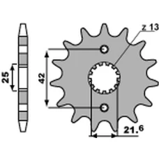 PBR ЗІРОЧКА ПЕРІД 513 13 18NC KAWASAKI ZZ-R 600 '90-'06, YAMAHA YZF 600 THUNDER CAT '96-'03 (JTF513.13) (LANC.530) (STD.-2)