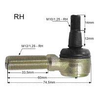 PROMX НАКОНЕЧНИК ТЯГА KIEROWNICZEGO ПРАВА SUZUKI LTR 450 '06-'11, LTZ 400 '09-'13, YAMAHA YFM 700R RAPTOR '06-'24, YFZ450R/X '09-'24