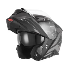 NOX ШОЛОМ SZCZEKOWY (FLIP-UP) Z БЛЕНДА N967 CONQUER КОЛІР ЧОРНИЙ MAT/SREBRNY РОЗМІР M