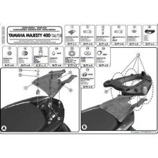 KAPPA СТЕЛАЖ БАГАЖНИКА ЦЕНТРАЛЬНОГО YAMAHA MAJESTY 400 (04-14) ( Z ПЛИТА MONOLOCK )