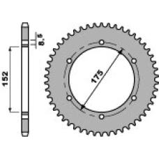CHT ЗІРОЧКА ЗАД 844 55 (839-55) YAMAHA DT125R '88-'92 (LANC. 428) (JTR839.55)