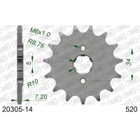 AFAM 2026/04 ШЕСТЕРНЯ ПЕРІД 279 14 HONDA CRF 230F 03-19, XL 125 V '01-'13, VT 125C '99-'07, NSR125 '93-'02 (JTF327.14) (LANC. 520)