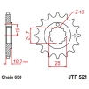 JT ЗІРОЧКА ПЕРІД 518 15 KAWASAKI Z 900 A4 '76', Z 1000 '77-80' (51815JT) (LANC. 630) - зображення 1