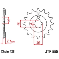 JT ЗІРОЧКА ПЕРІД 555 13 YAMAHA DT 80 LC1/LC2 '83-'95, TZR 80 '92-'95 (55513JT) (LANC. 428)