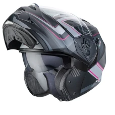 CABERG АКЦІЯ ШОЛОМ SZCZEKOWY FLIP-UP МОДЕЛЬ DUKE II TOUR (PINLOCK) КОЛІР CZARNY/SZARY/ROZOWY МАТОВА (5/5 GWIAZDEK W TESTACH SHARP) РОЗМІР M