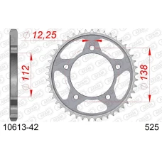 AFAM 2026/04 ШЕСТЕРНЯ ЗАД 4357 42 HONDA CBF 600, CB 600, CB 650F '14-'18, CBR 650F '14-'18, VT 750DC (JTR1304.42) (LANC. 525)