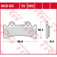 TRW LUCAS ZF КОЛОДКИ ДИСКОВІ ТОРМОЗНІ KH190 SINTER STREET TRIUMPH DAYTONA 900 СУПЕР 3 '94-'96, YAMAHA YZF 750R/SP '93-'98, FZR 1000 GENESIS '95-'95, ПЕРІД
