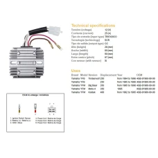 DZE РЕГУЛЯТОР НАПРУГИ YAMAHA YFB 250 '94-96, YFM 350 '95-96, YFM 400 '92-95, (OEM 4GB-81960-00-00)